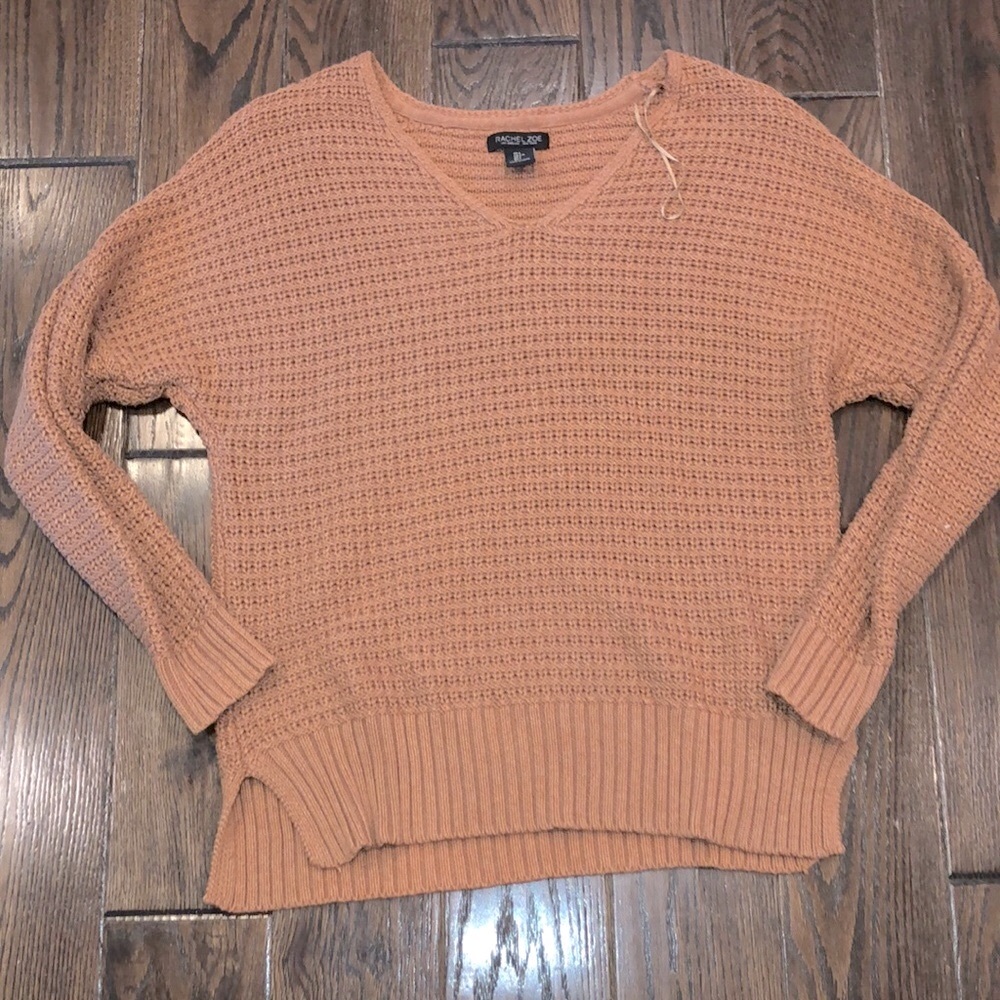 Rachel Zoe mustard color knit sweater size large